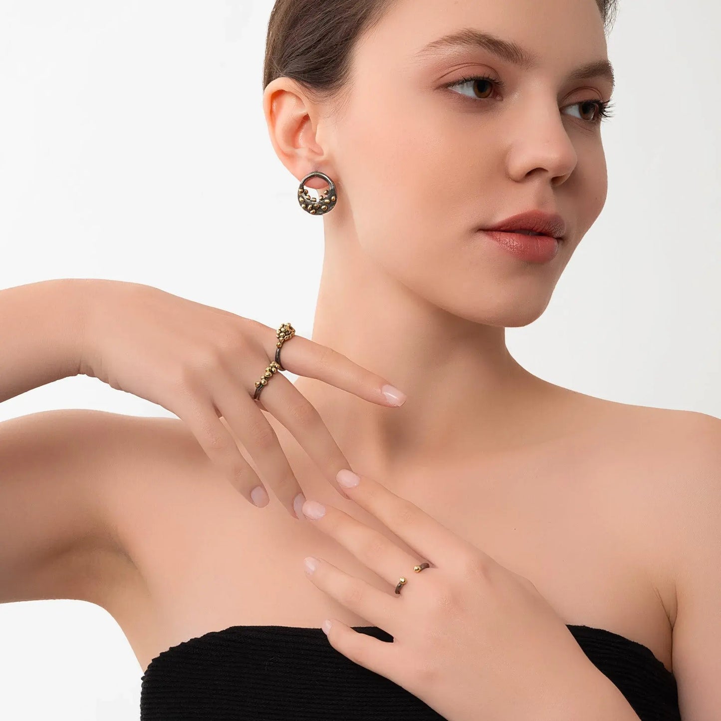 Golden Orbs Earrings