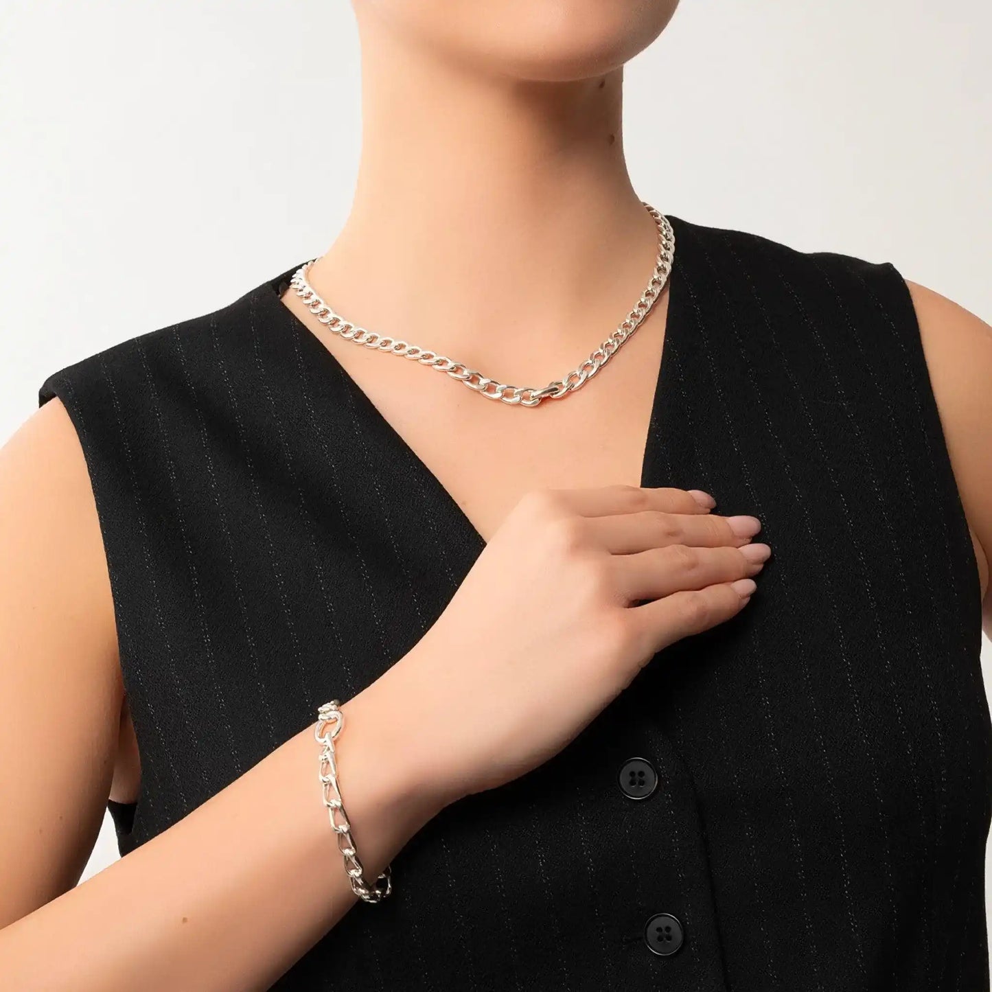 Silver Chunky Chain Necklace