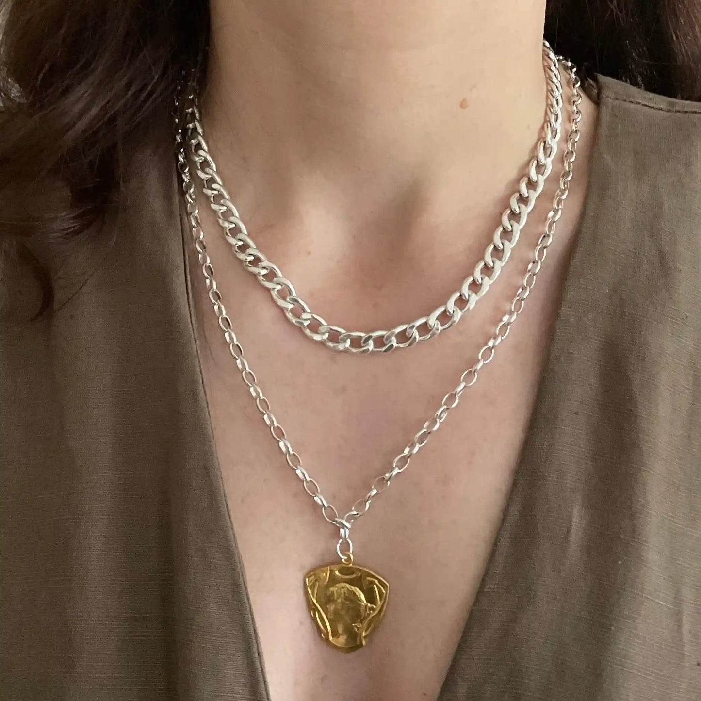 Silver Chunky Chain Necklace