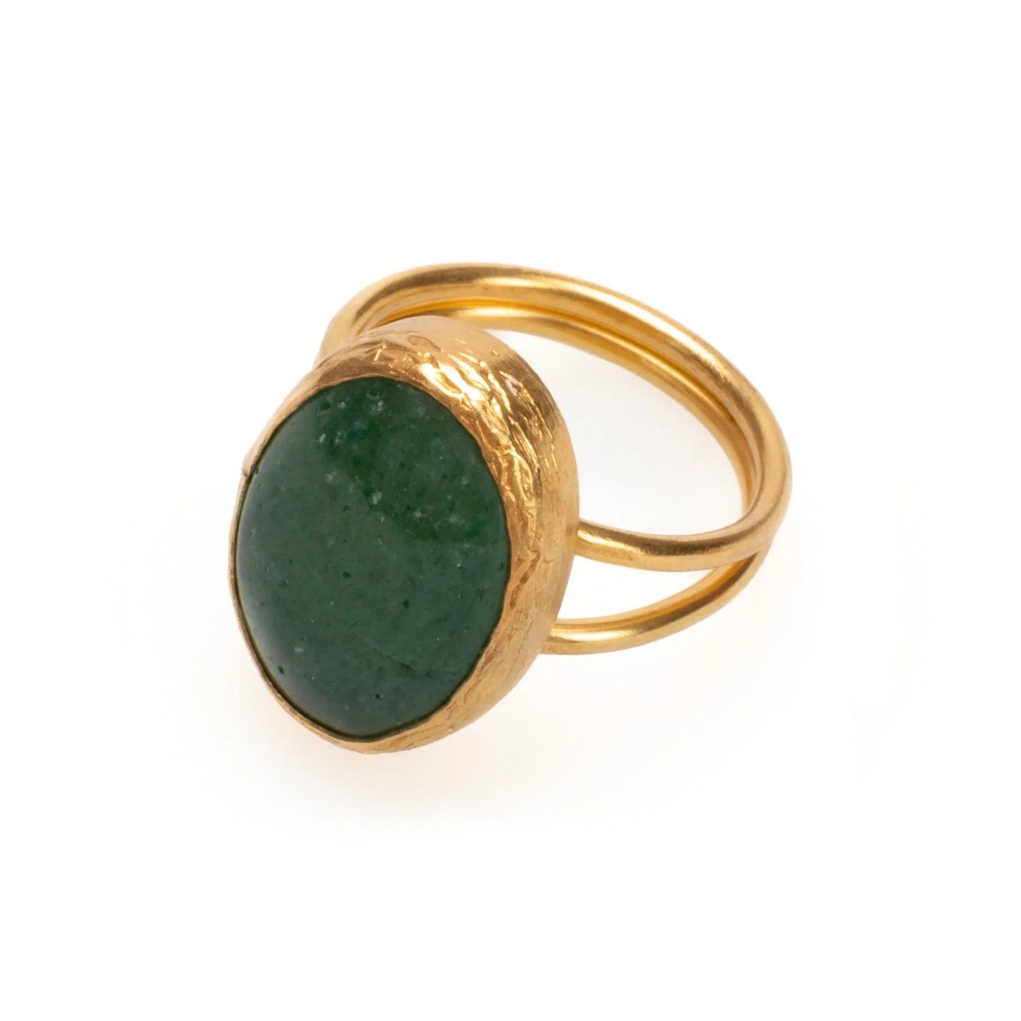 Natural Stone Chunky Gold Ring