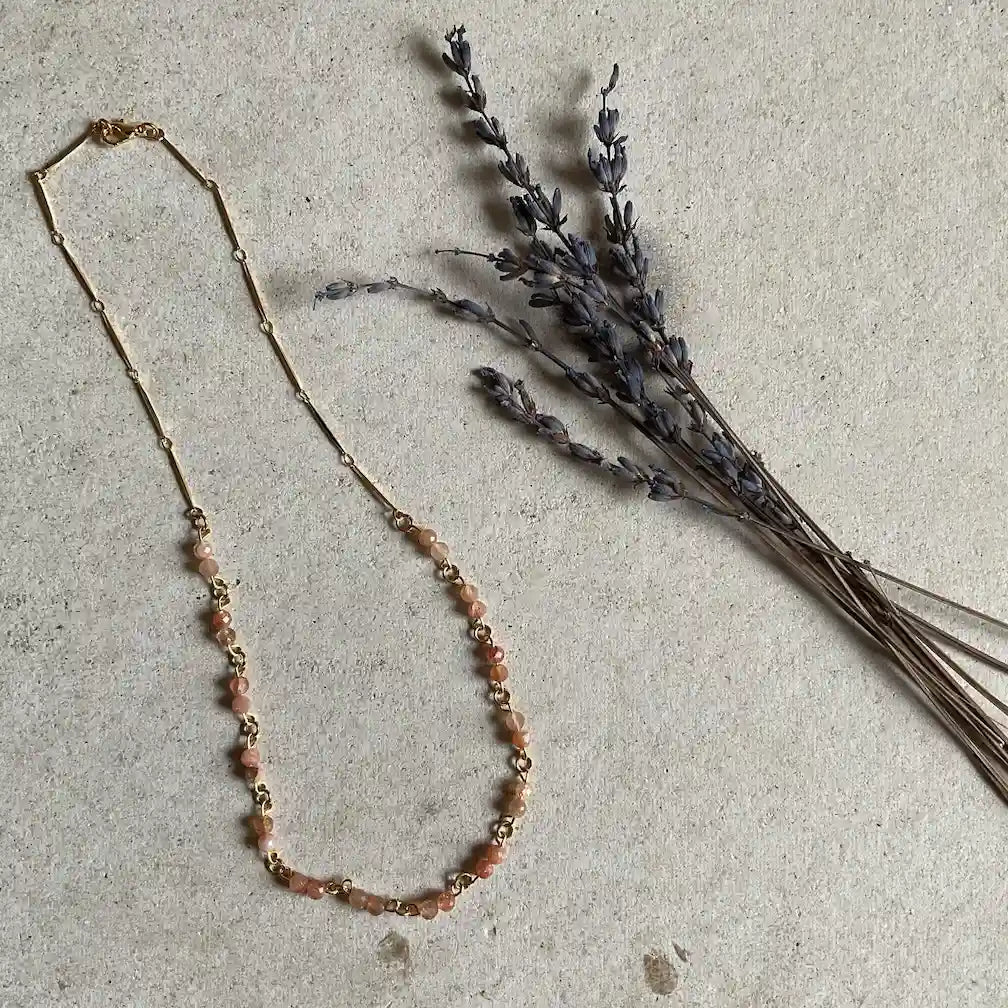 Gold Chain with Gemstones