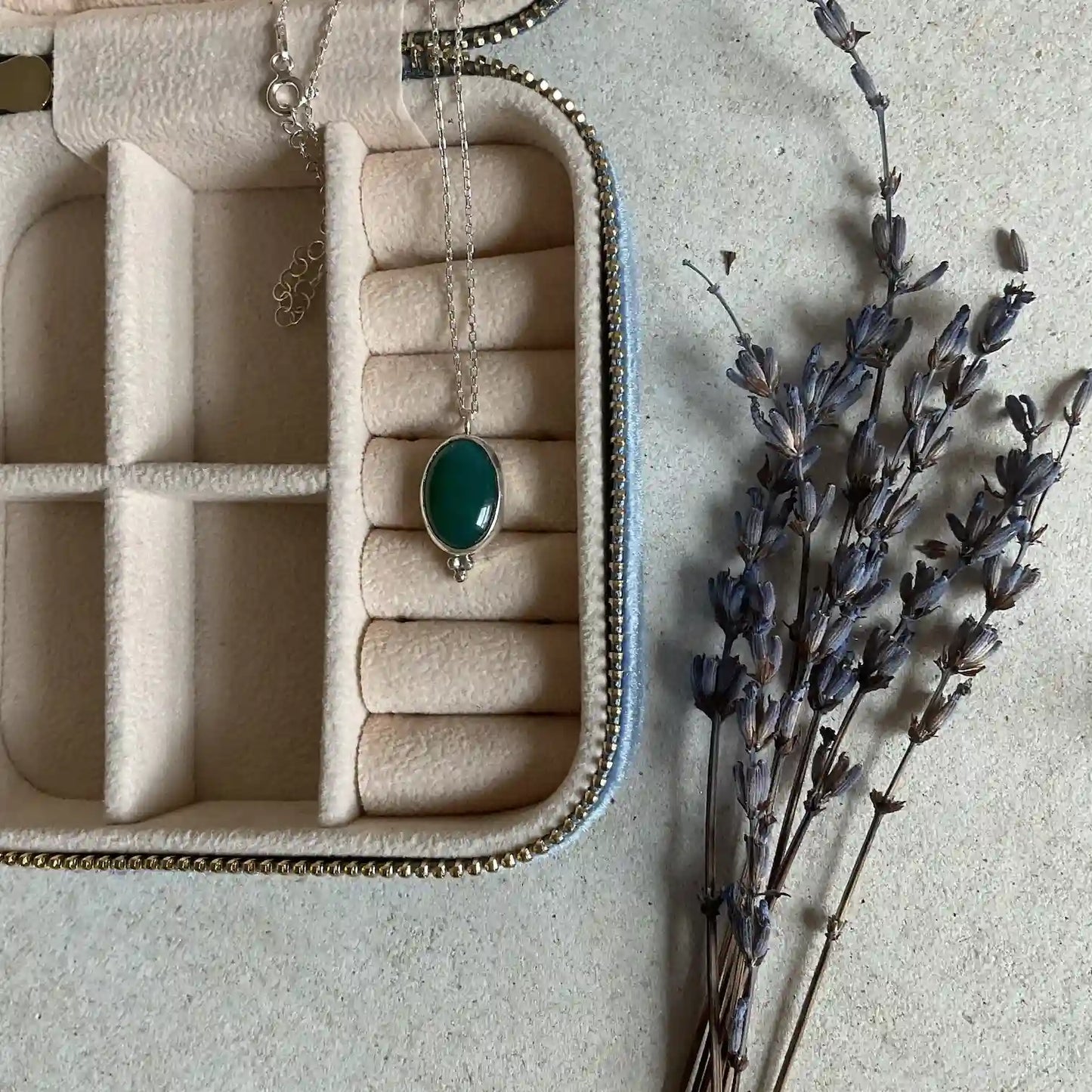 Necklace with Green Agate