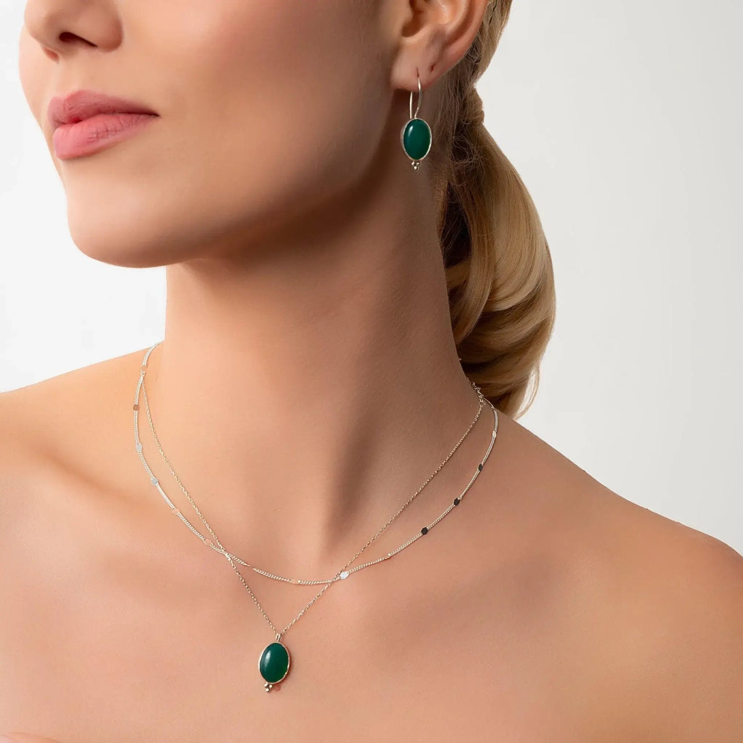 Necklace with Green Agate