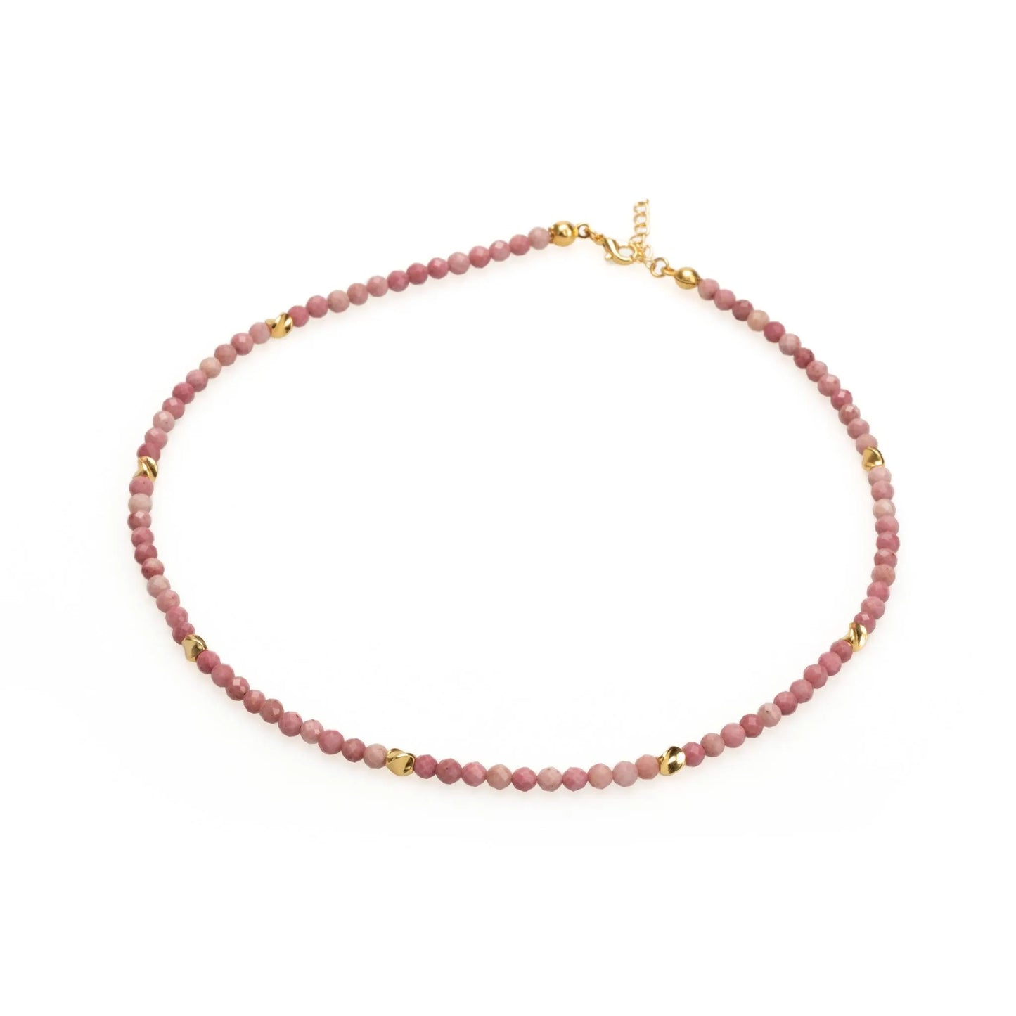 Rhodonite Beaded Minoan Necklace