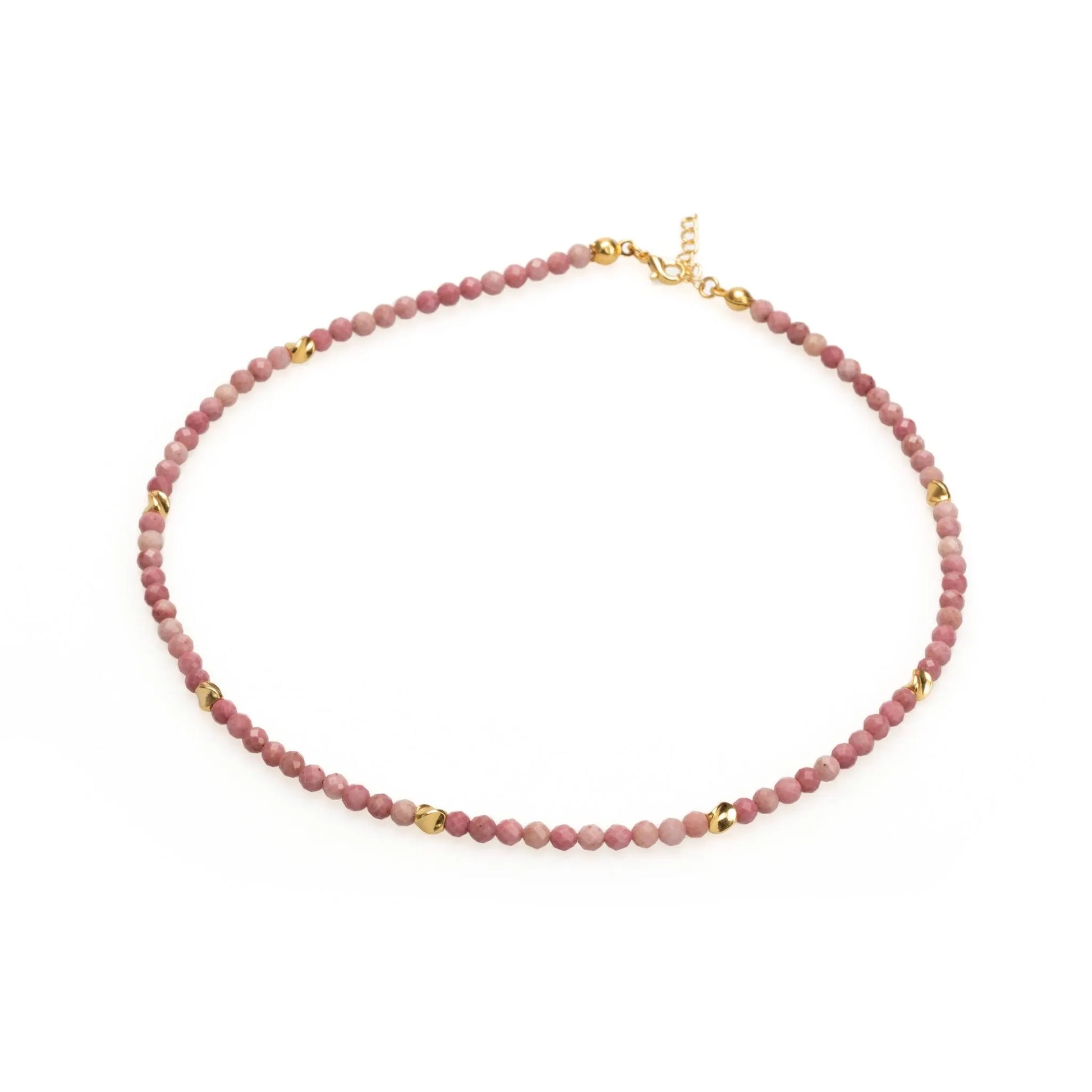 Rhodonite Beaded Minoan Necklace