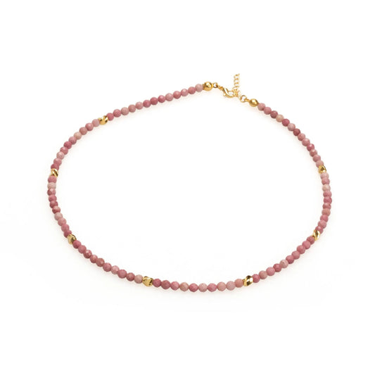Rhodonite Beaded Minoan Necklace