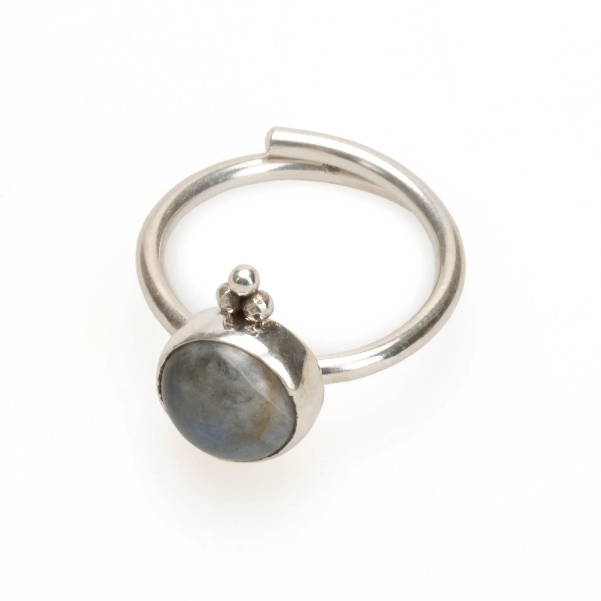 Silver Ring with Labradorite