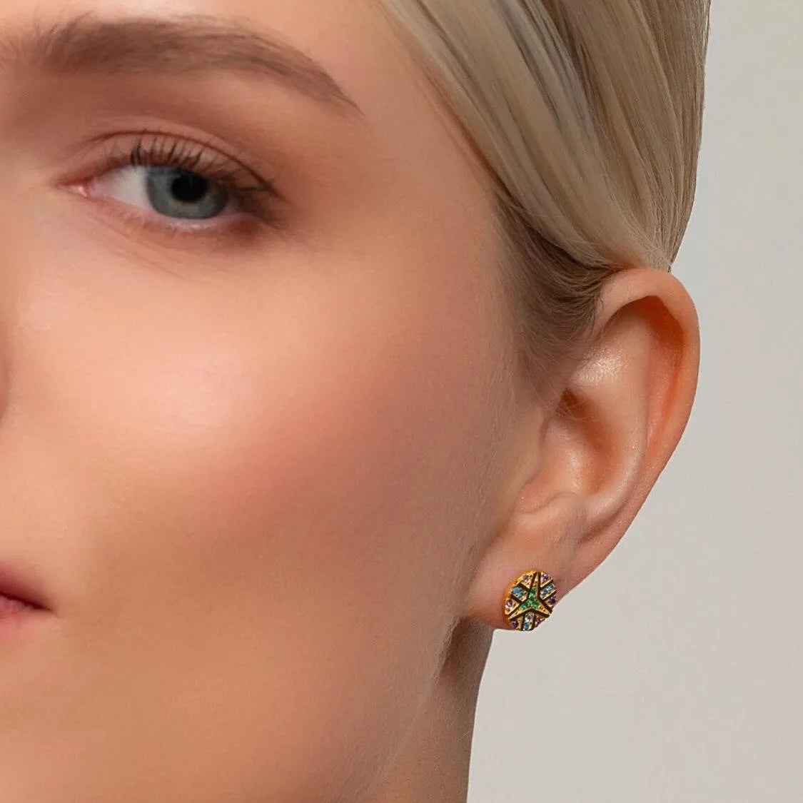 Dainty Gold Dot Earrings