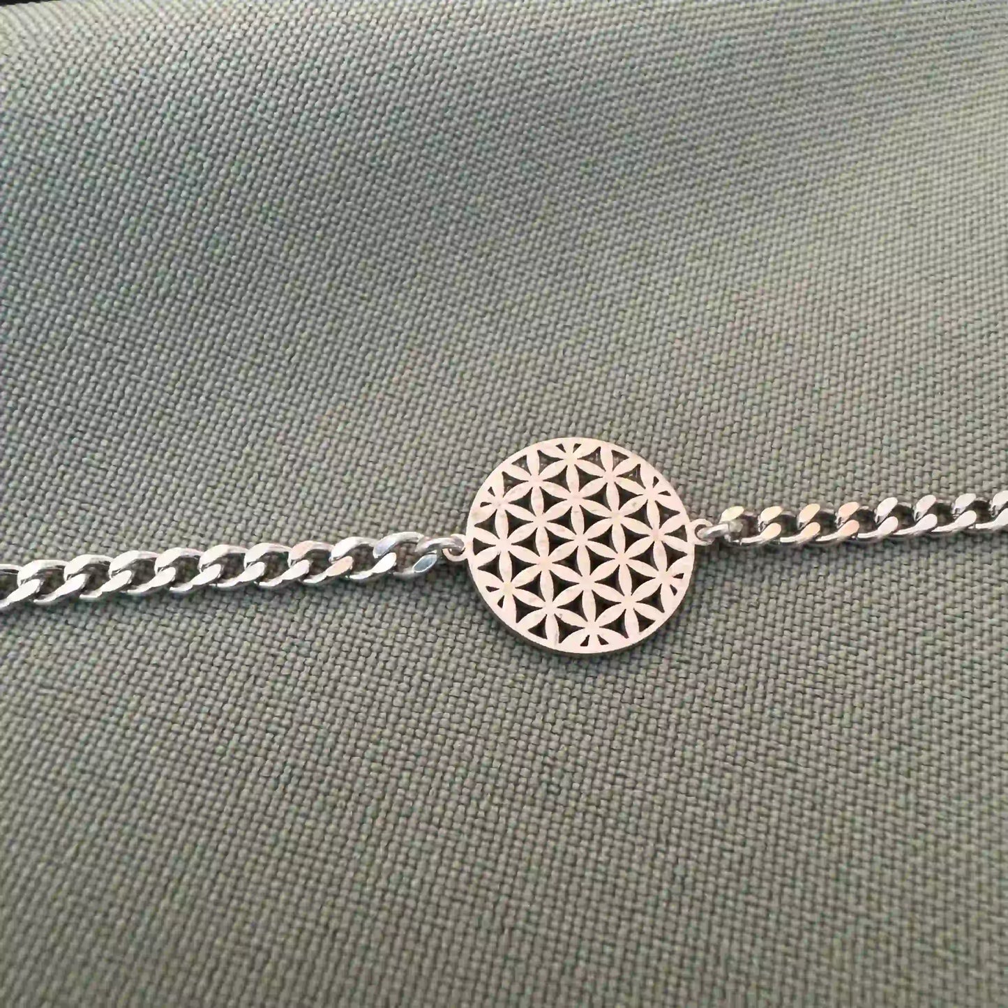 Flower of Life Silver Bracelet