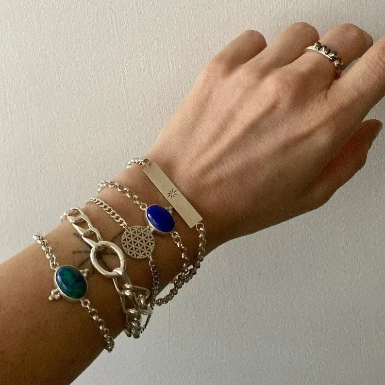 Flower of Life Silver Bracelet