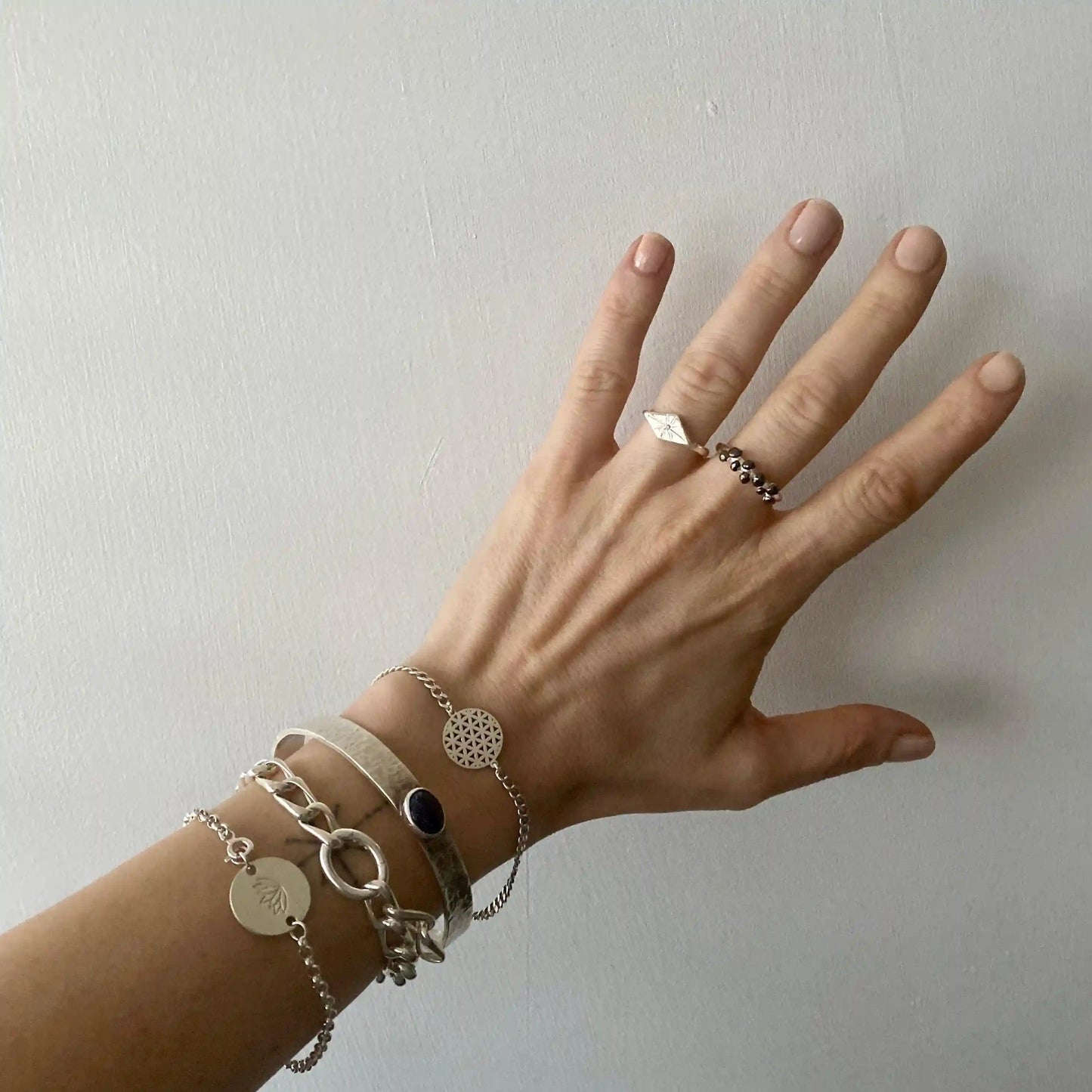 Flower of Life Silver Bracelet