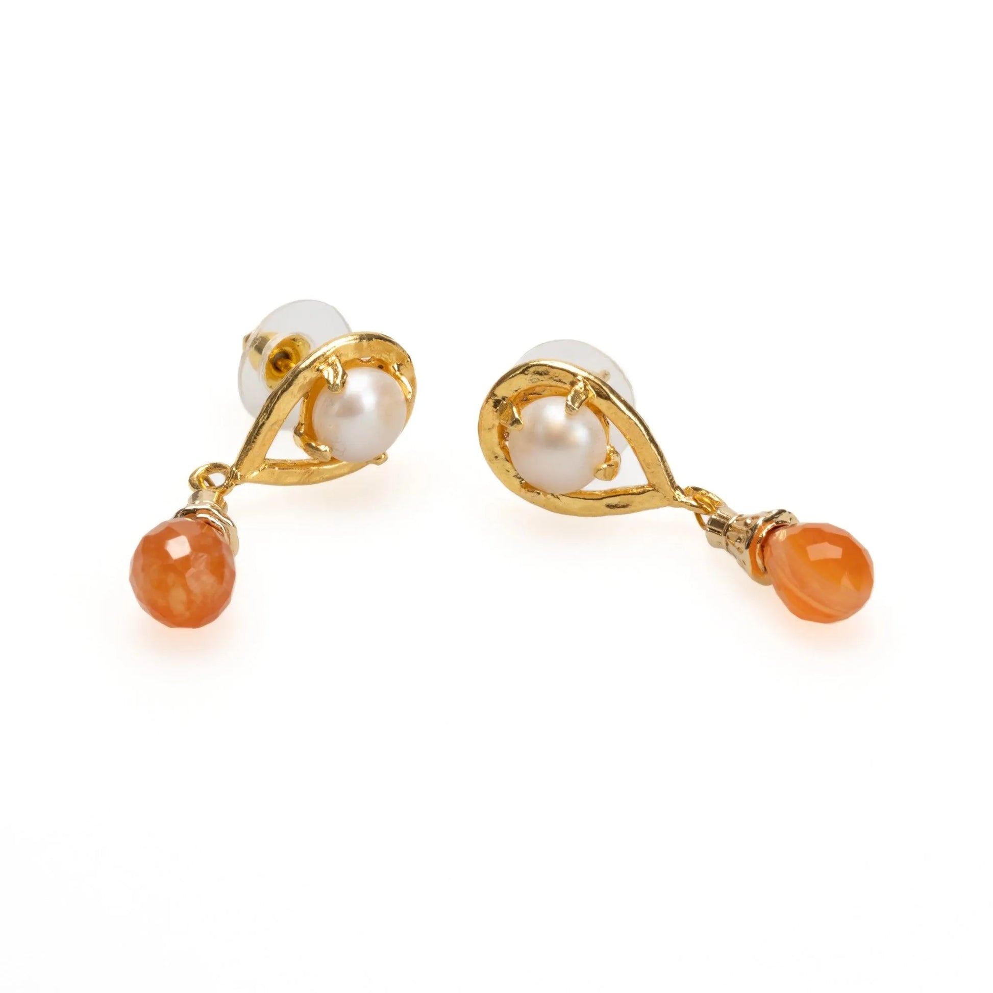 Hellenistic Gold Pearl Earrings