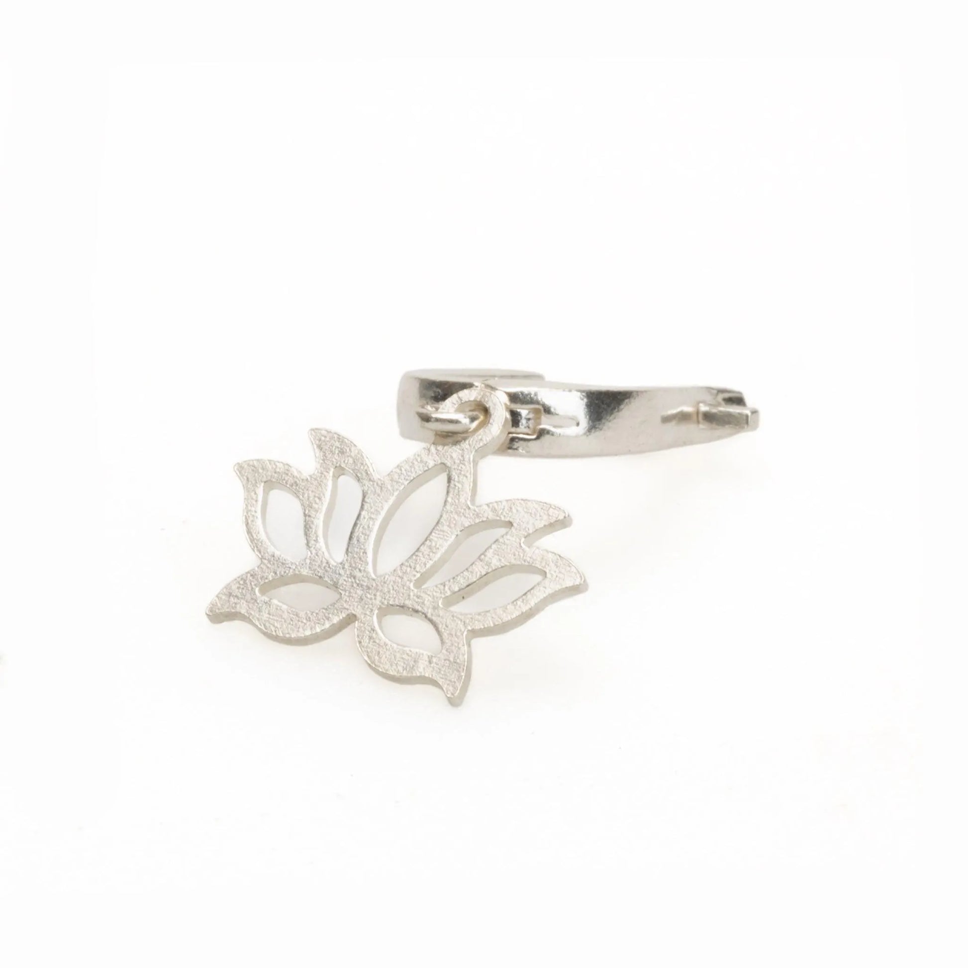 Silver Lotus Earrings