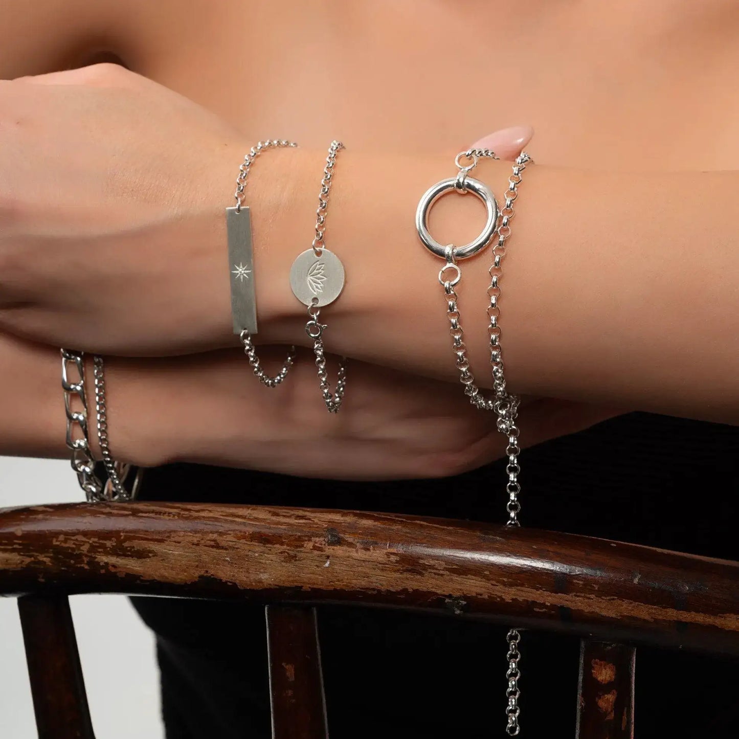Silver North Star Bracelet