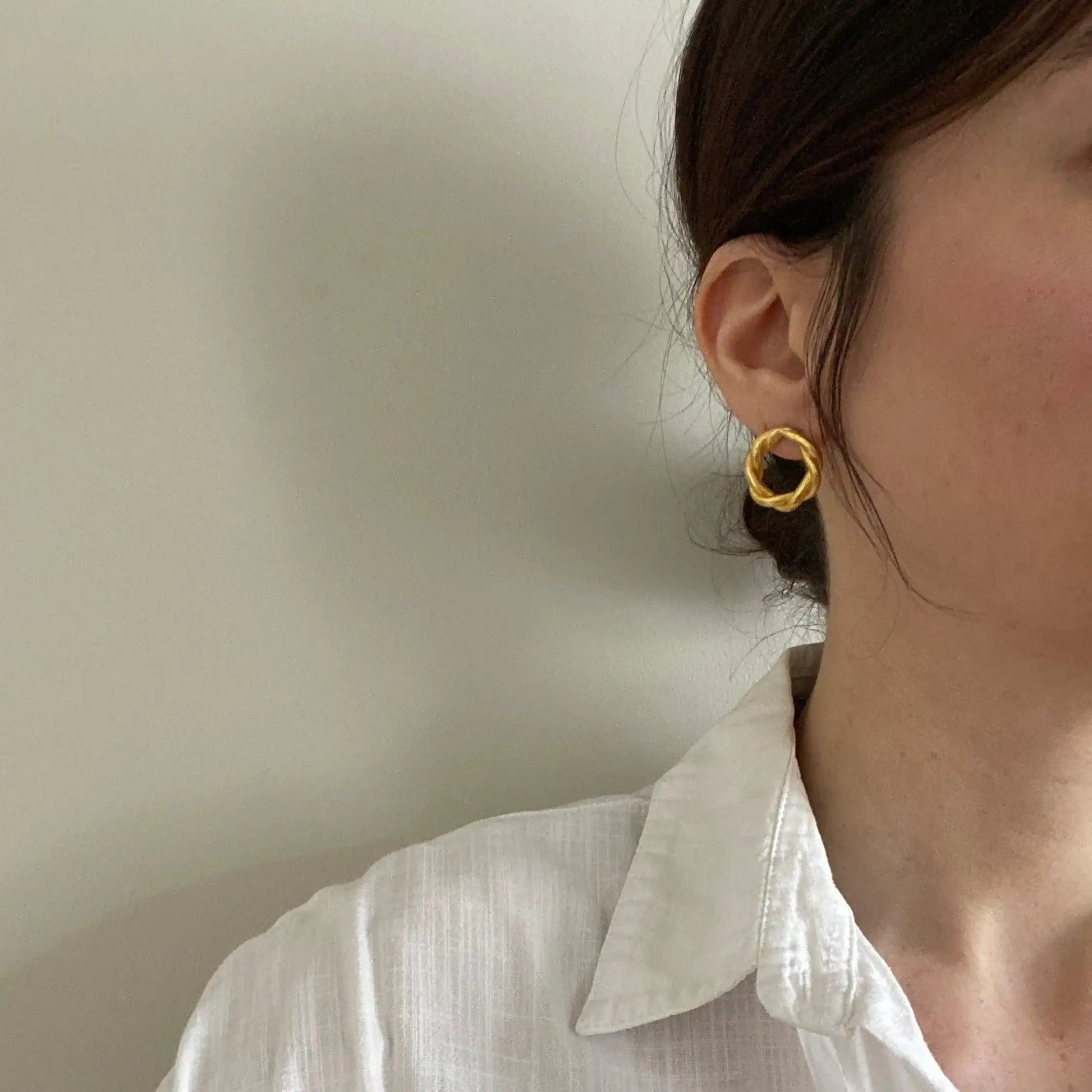 Twist Earrings, Stud Earrings