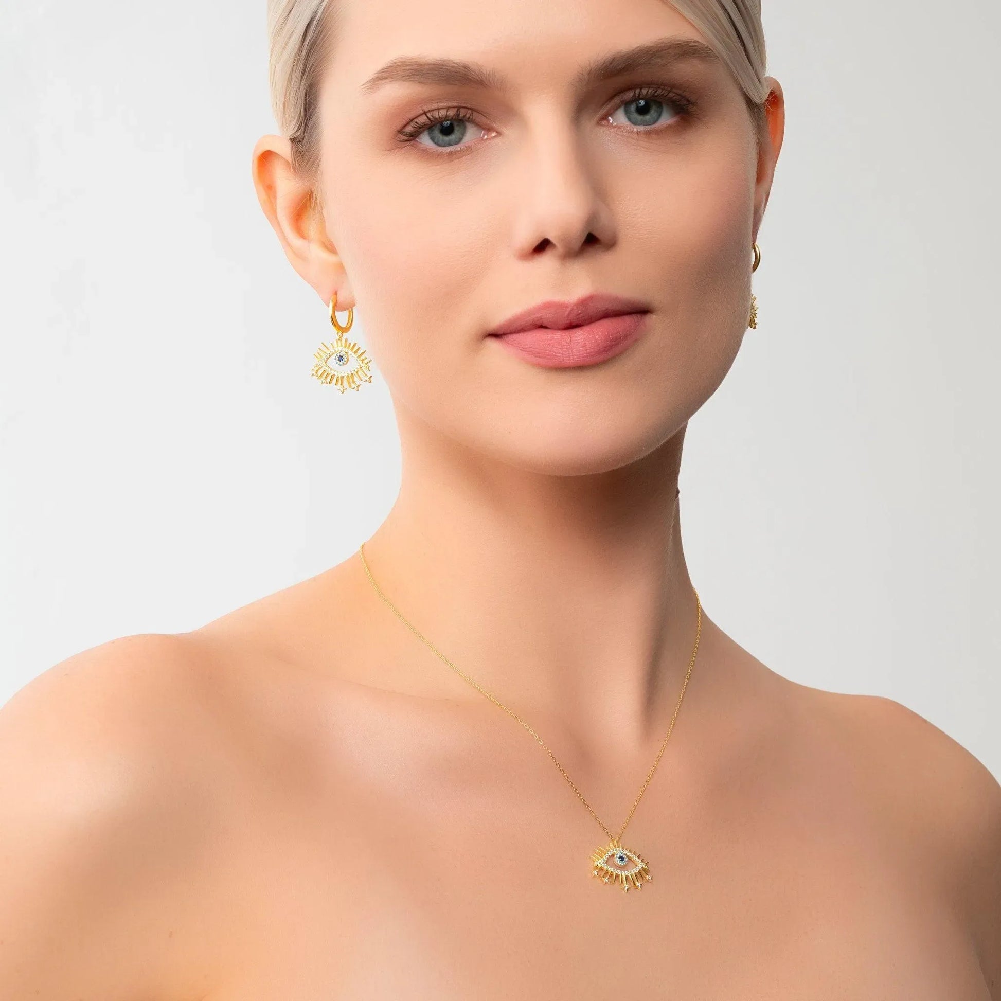 Gold Evil Eye Necklace