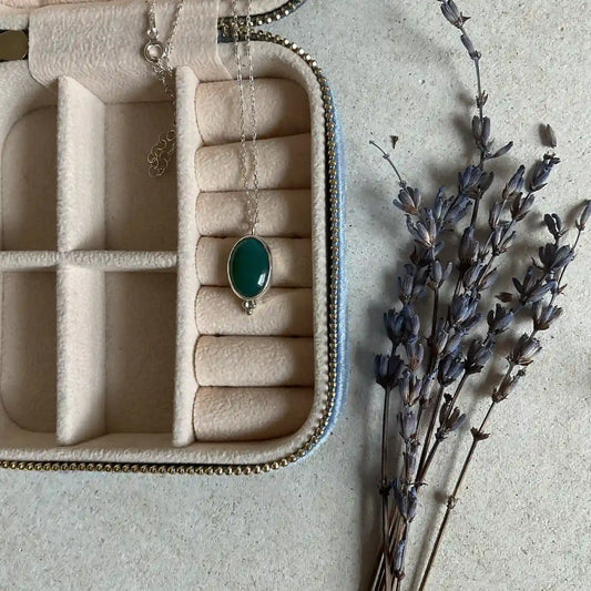 Necklace with Green Agate