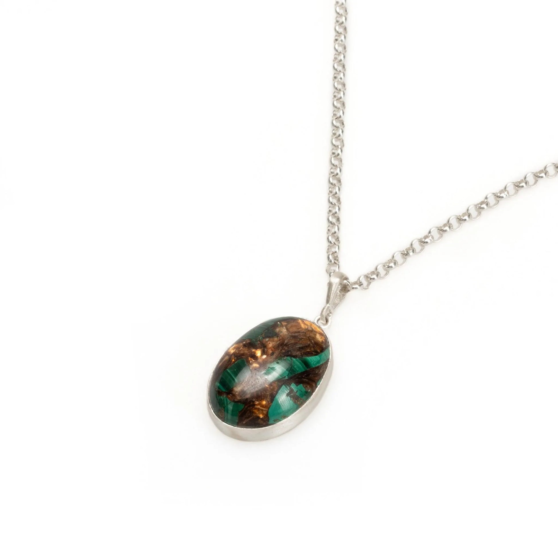 Green and Blue Variscite Pendant Necklace