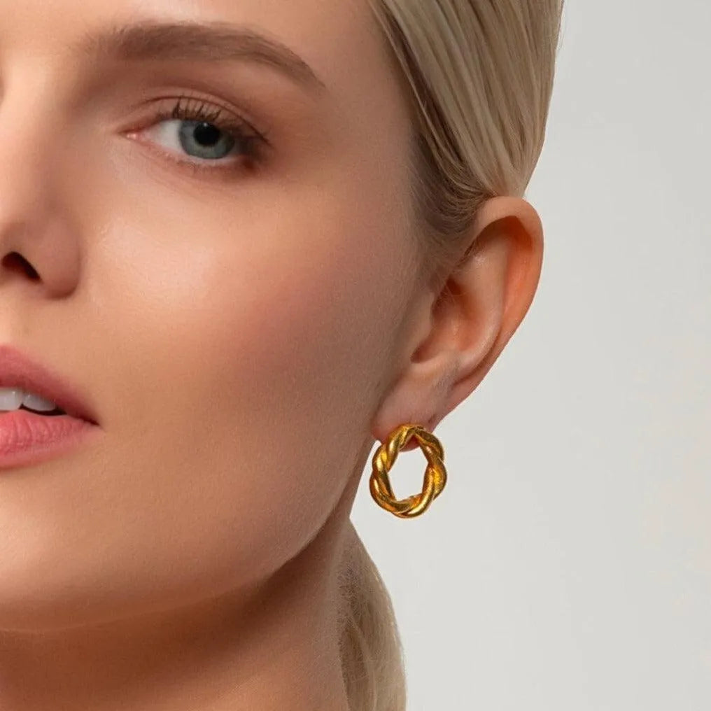 Twist Earrings, Stud Earrings